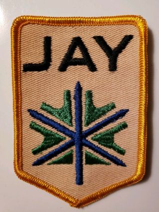 Vintage Jay Jay Peak Embroidered Cloth Ski Patch Vermont Skiing