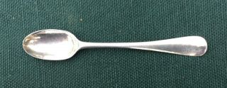 Uncommon 18th Century Small Silver Spoon Possibly A Toy Or For Snuf Crest