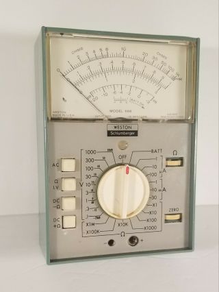 Vintage Weston Schlumberger Multimeter Model 666 Without Leads - Not
