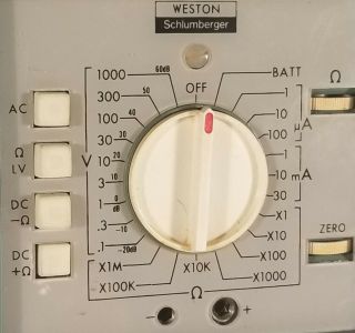 Vintage Weston Schlumberger Multimeter Model 666 Without Leads - Not 3