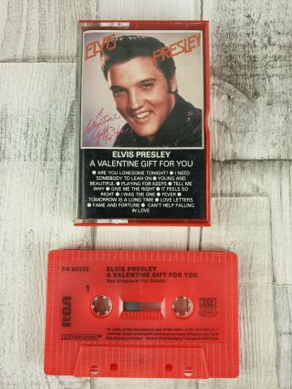 Elvis Presley A Valentine Gift For You Pk85353 Rare Red Cassette Tape