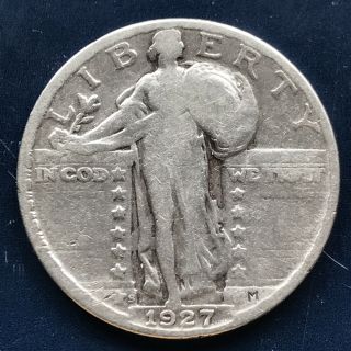 1927 S Standing Liberty Quarter 25c Better Grade Rare Key Date 9759