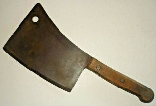 Antique Village Blacksmith Solid Steel Forged Meat Cleaver 8 " Blade 14 3/4 " Long