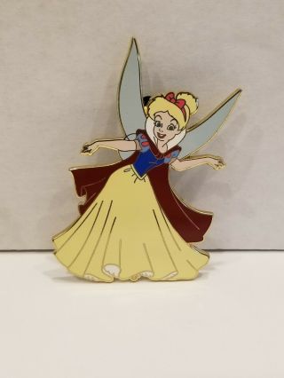 Rare Disney Pin Jumbo Tinker Bell Dressed As Snow White Le 300