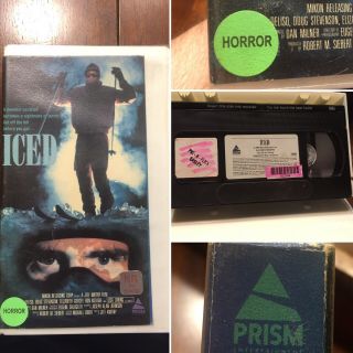 Iced Vhs Rare Horror Psycho Slasher Prism 80s Htf Scary Movies Vtg Cutbox