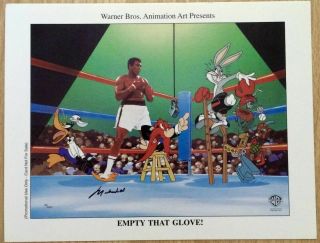 Muhammad Ali Warner Brothers Animation Empty That Glove Rare Promo Card