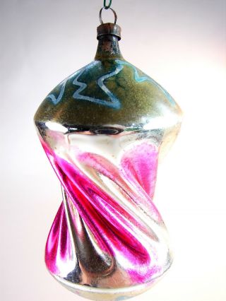 Antique Twirled & Twisted Glass Ornament - Poland Or Germany - 1920s/1930s