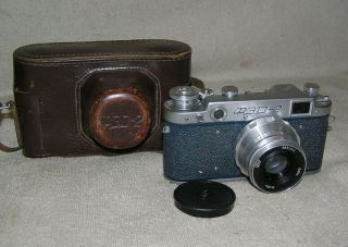 Fed 2 Vintage Blue Rare Old Russian Soviet Camera Leica 35 Mm Ussr Rare