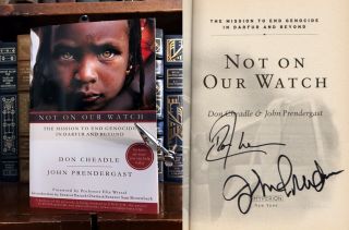 Not On Our Watch Hand Signed By Don Cheadle & John Prendergast Iron Man Rare