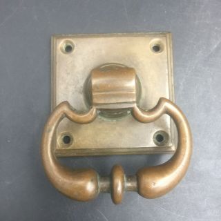 Antique Brass Door Pull Handle,  Victorian Bronze Georgian Knocker Bell Knob