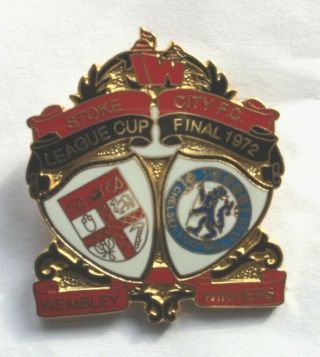 Badge Pin Stoke City V Chelsea League Cup Final Ltd Ed Rare Enamel Only 1 Listed