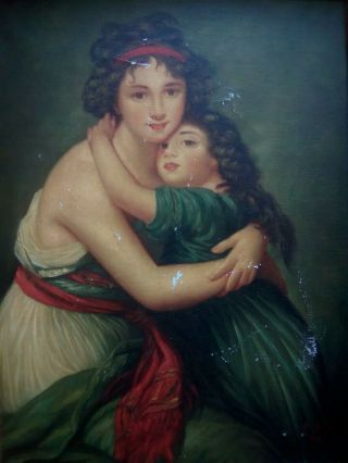 Madame Vigee Le Brun Mother And Child,  Expert Help Required,  Antique Oil Painting.