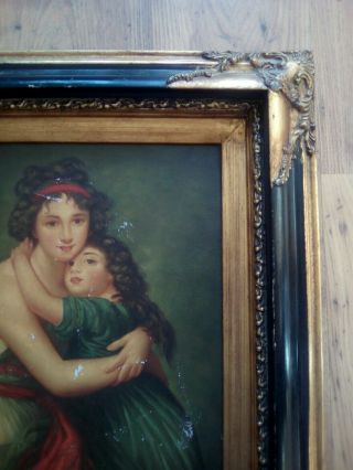 Madame Vigee Le Brun mother and child,  expert help required,  ANTIQUE OIL PAINTING. 3