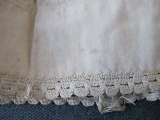 Antique victorian lace trims miniature petticoat bloomers top & dress for dolls 3