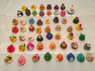 54 Rubber Ducks Vintage Duckies 40 Rinco 14 Assorted Costumes,  Characters,  Color