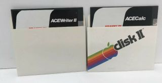Franklin Acewriter Ii 2 And Acecalc Disks Vintage Rare Disks Only