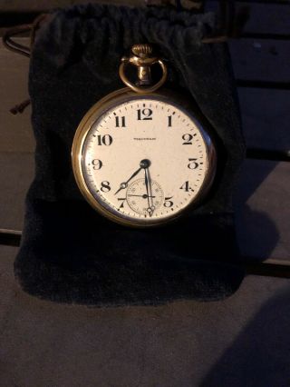 Antique Waltham 15 Jewel Pocket Watch Open Face Waltham For Equity Watch Co