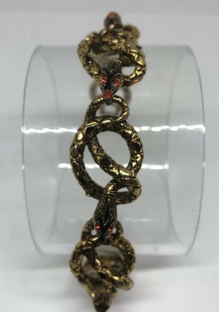 (inv 527) - Rare Vintage " Snake / Serpent " Bracelet - Art