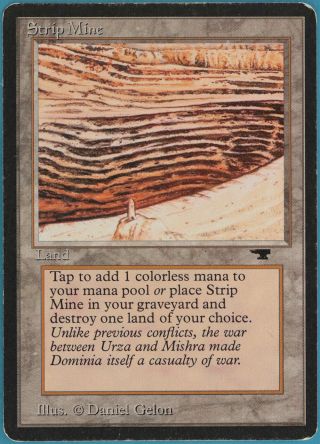 Strip Mine (d Tower) Antiquities Pld - Sp Land Uncommon Mtg Card (37163) Abugames