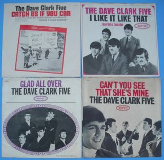 The Dave Clark Five Group Of Rare Early Dc5 Singles And Picture Sleeves
