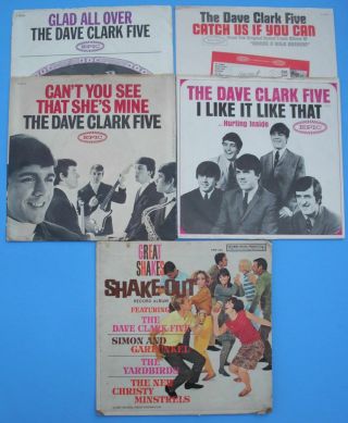 THE DAVE CLARK FIVE GROUP OF RARE EARLY DC5 SINGLES AND PICTURE SLEEVES 2