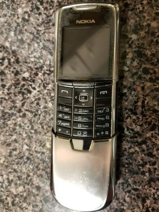Nokia 8810 - Metallic  Cellular Phone Chrome RARE.  in USA 3
