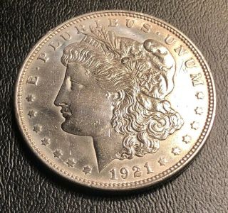 Rare 1921 - D Morgan Silver Dollar Uncirculated Bu Gem Rare Ms,  Look Photo’s
