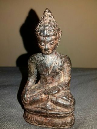 Antique Chinese Bronze Metal Buddha Buddhist Statue Figure Ornament