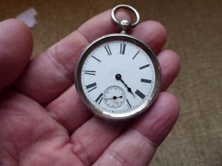 Antique Gents Silver Waltham Pocket Watch Dates C 1885