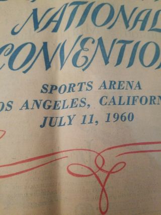 RARE LOS ANGELES EXAMINER JULY 11 1960 DEMOCRATIC CONVENTION ISSUE JFK 3