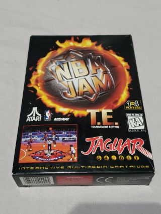 NBA Jam T.  E.  Tournament Edition Atari Jaguar Complete CIB Rare 2