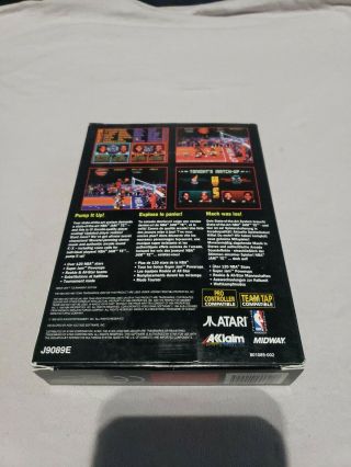 NBA Jam T.  E.  Tournament Edition Atari Jaguar Complete CIB Rare 3