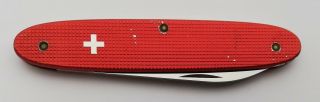 Victorinox Pioneer Settler Knife Red Alox Rare Pocket Folding Swiss