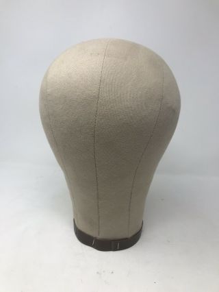Rare Millinery Cloth Canvas Mannequin Head Form Hat Wig Block Holder 22