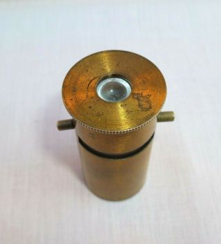 Antique Brass Field Pocket Microscope - Specimen Viewer
