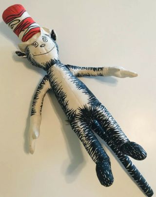 Random House Dr Seuss Cat In The Hat 16 " Cloth Doll Plush Stuffed Animal Rare