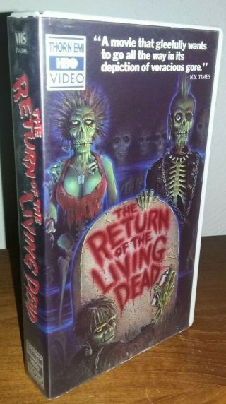 Return Of The Living Dead Thorn Emi Hbo Clam Shell Vhs Big Box Rare Horror