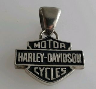 Authentic Harley Davidson Sterling Silver Pendant Rare Unisex