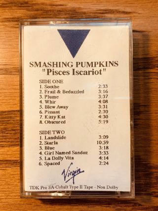 The Smashing Pumpkins Pisces Iscariot - Promo Cassette Tape - Rare - 1994