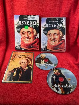 A Christmas Carol Dvd 2 Disc Set,  Slipcover Alastair Sim 1951 Region 1 Usa Rare