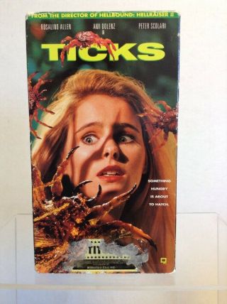 Ticks 1993 Vhs Rare Creature Horror Seth Green Tony Randel Alfonso Ribeiro