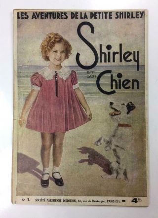 Rare 1930s Shirley Temple French Story Book - Comic Book