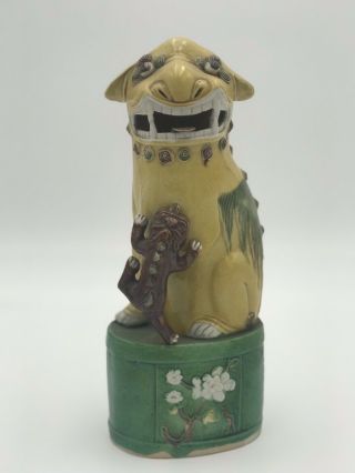 An Exceptional Antique 18th C.  Chinese Porcelain Foodog Lion