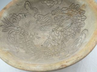 OLD ANTIQUE CHINESE CERAMIC BOWL WITH DRAGON MOTIFS 3