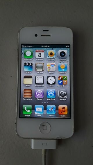 Apple Iphone 4 - Rare Ios 6 - 16gb - White (verizon) A1349 (cdma)