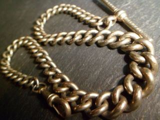 Antique Big Chunky Heavy Gold / Silver Tone Albert Pocket Watch Chain Graduated