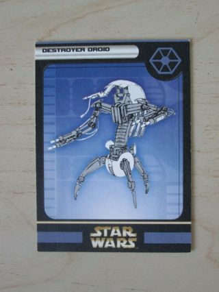 Star Wars Miniatures Destroyer Droid,  Separatist Rare Clone Strike 37/60 w/ Card 3