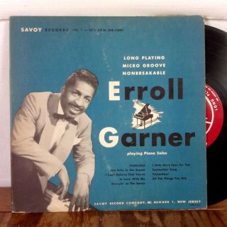 Rare Erroll Garner Vol.  1 Playing Piano Solos 10 " Savoy Ep Lp Playgraded Dg Ex