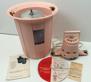 Rare Pink Vintage Sears Coldspot Home Ice Cream Freezer Maker Electric 4 Quart