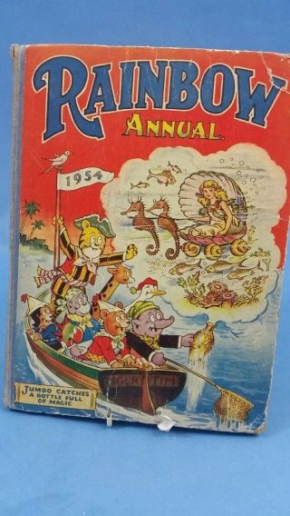Rare Vintage Collectable Book Rainbow Annual 1954 Tiger Tim